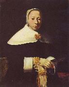 Johannes Vermeer Frauenportrat oil painting reproduction